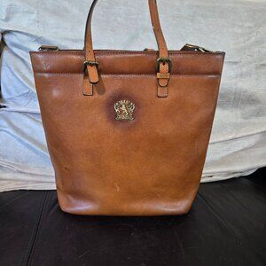 Pratesi Firenze Large Cognac Leather Crossbody/Shoulder Bag